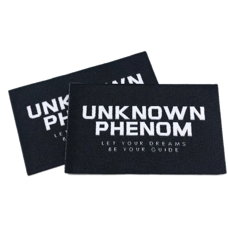 

Factory Made Self Adhesive Woven Fabric Sticker Label for Clothing and Bbackpacks