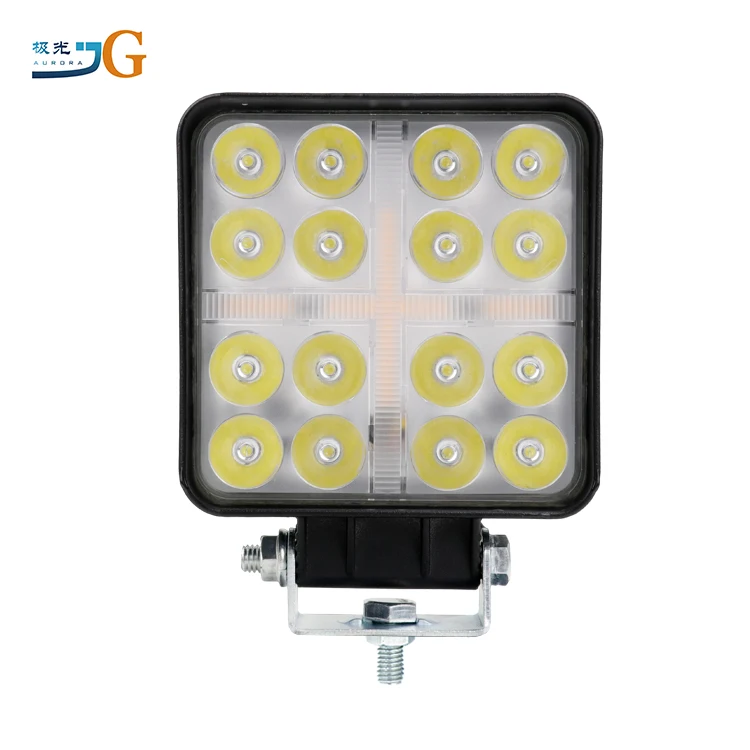 4.2 inch square flash  tractor  light 12V 24V Led driving light  DRL for Cars Trucks Offroad