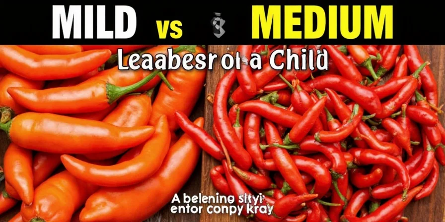 Mild vs medium peppers side by side