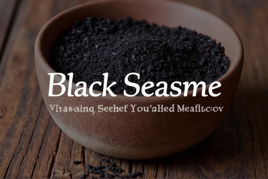 Black Seasme on a Plate