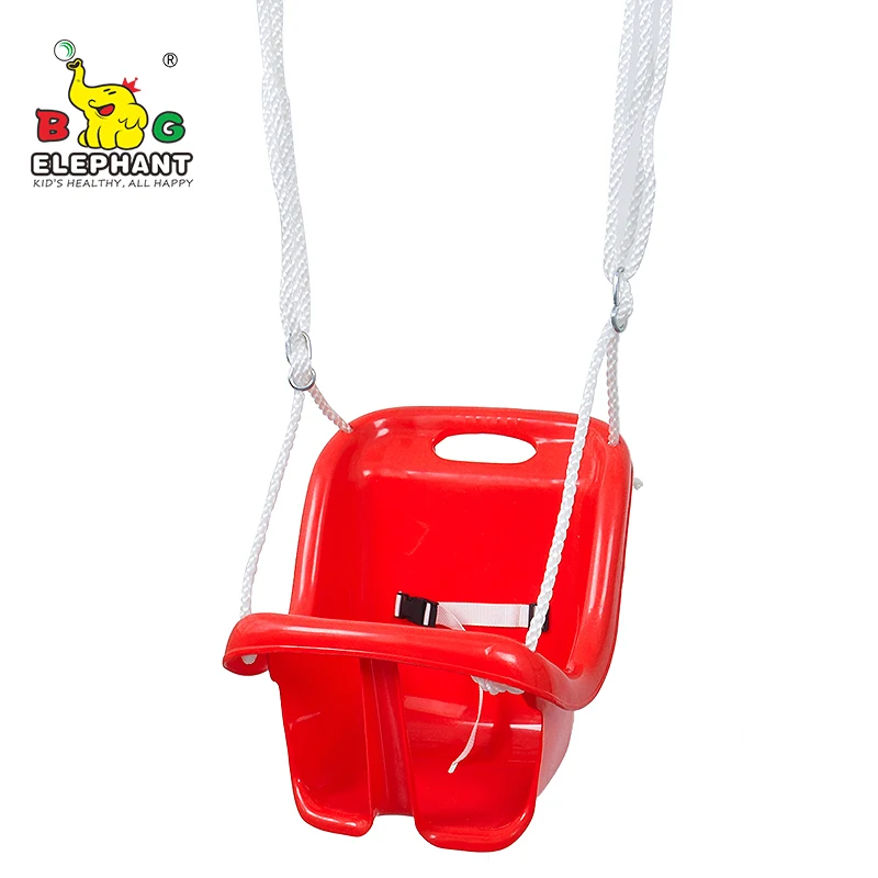 

High Back Plastic Toddler Baby Bucket Swing with Hanging Rope