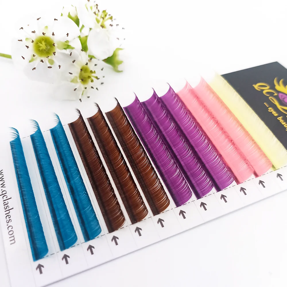 

Korean PBT Fiber Colorful Eyelash Silk and mink Eyelash Extension