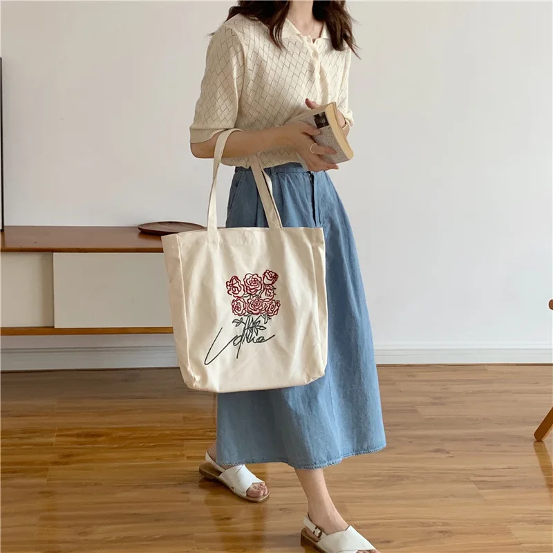 

Wholesale Cheap Eco-Friendly Large Organic Handle 100%Cotton Tote Bag Custom Reusable Shopping Packaging Bag with Logo