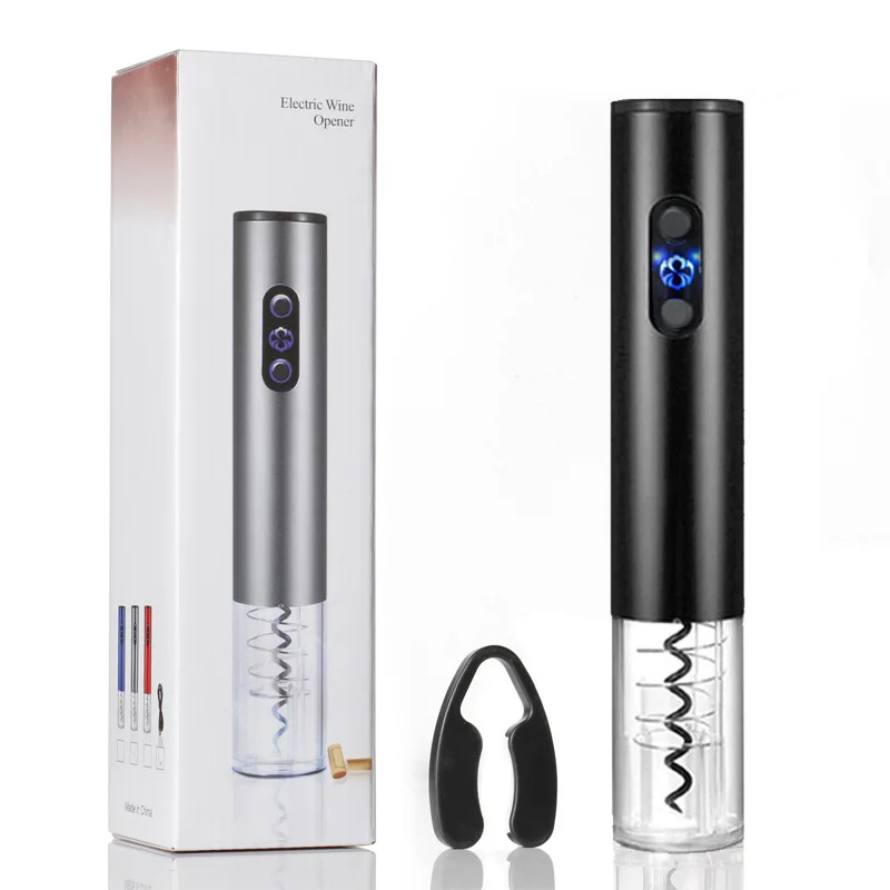 

New design red wine gift automatic corkscrew battery electric wine bottle operner, Sliver,blue ,red,black