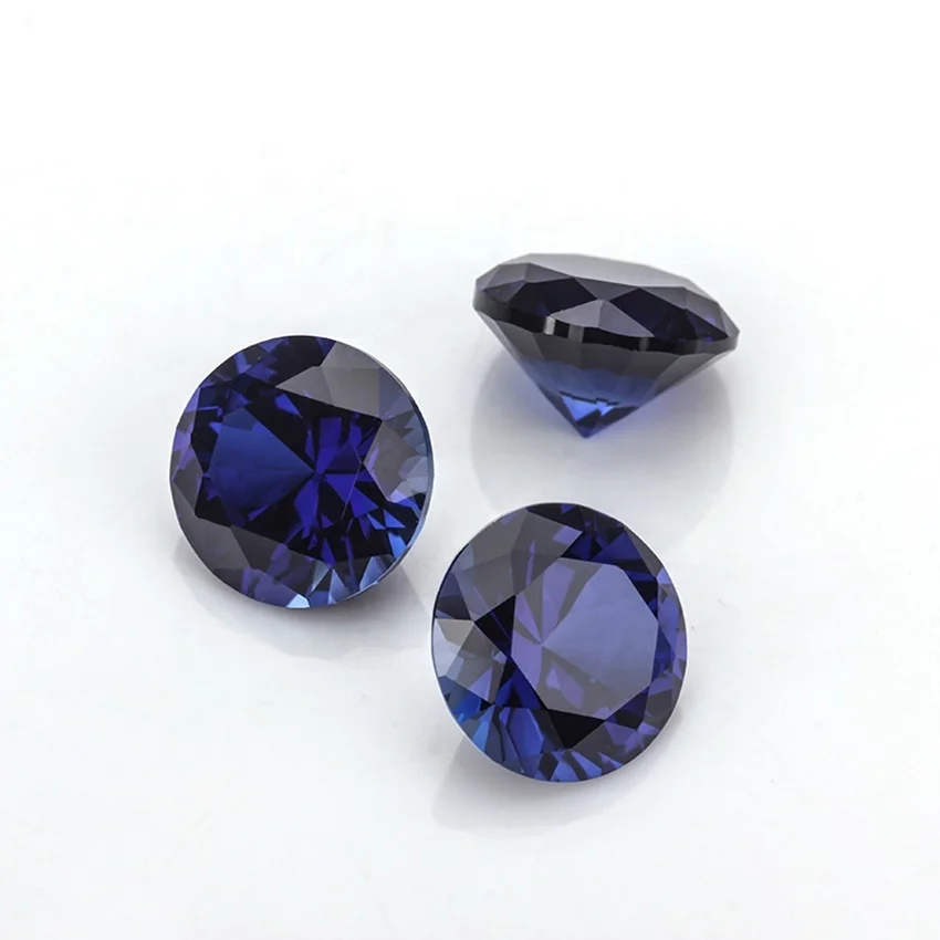 

Gemstone wholesale China Round Brilliant Cut kashmir blue sapphire
