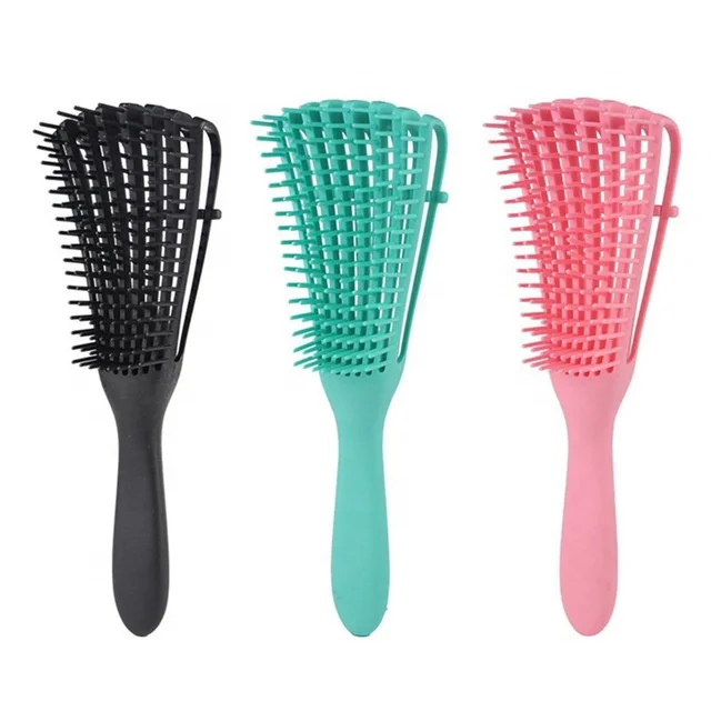 

Hot Popular Hair Brush Scalp Massage Comb Detangle Hairbrush Wet Curly Health Care Comb For Salon Hairdressing Styling Tool, 3 colors available
