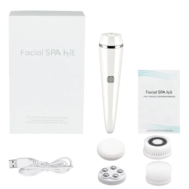 

JOSUNN Top Brush Heads for Large Oil Fields Electric Waterproof Face Spin Beauty Machine 4 in 1 Facial Cleanser Device, White, green,pink