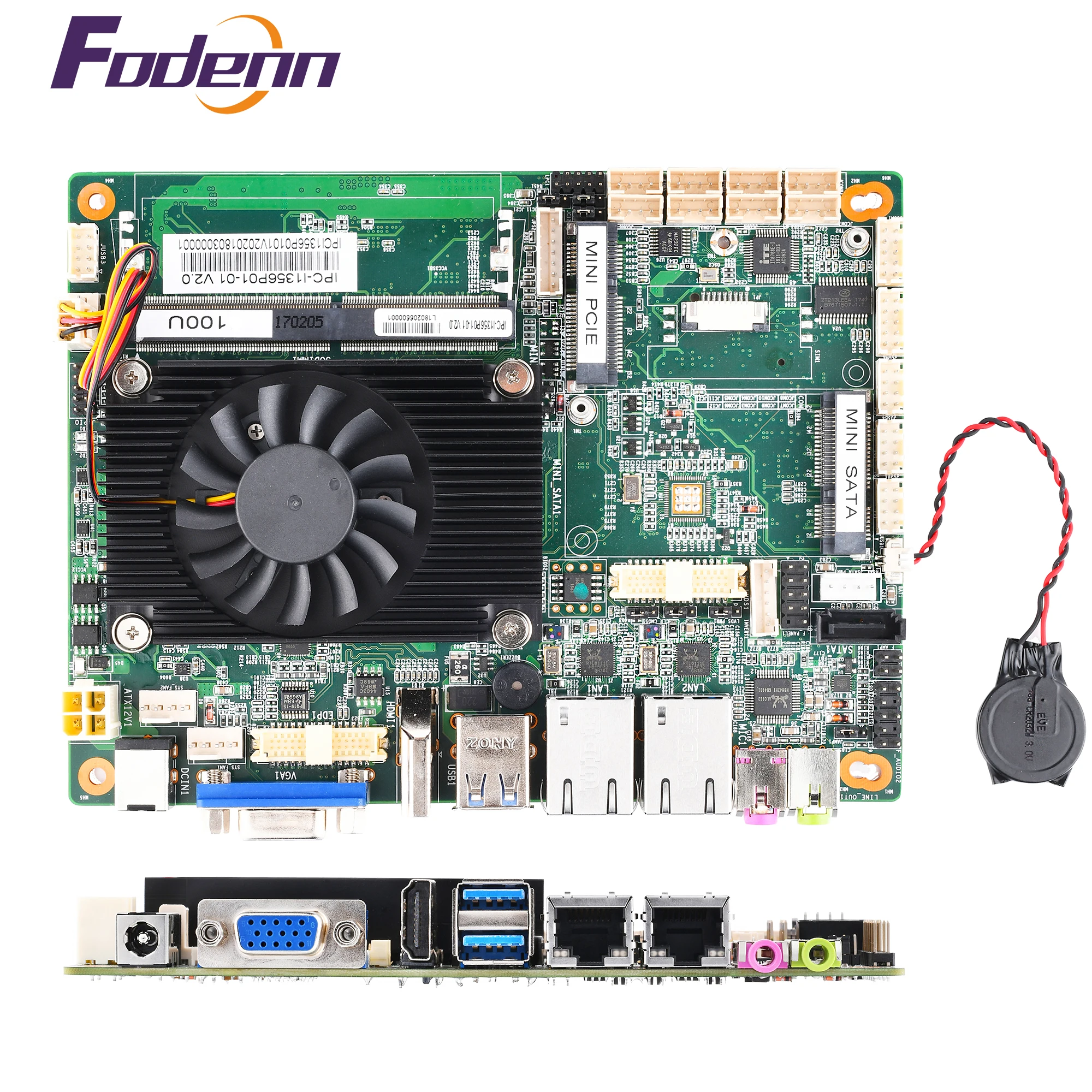 

Fodenn Intel Core I5 7260U LGA1356 DDR4 Customization Embedded Industrial Motherboard