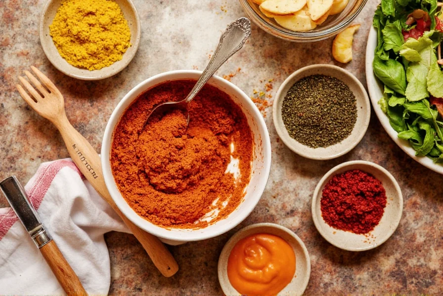 Adobe sauce ingredients laid out