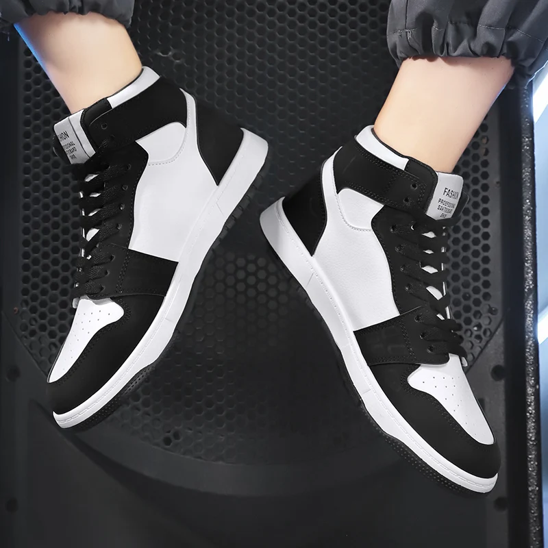 

2021 Hot Selling Latest Wholesale Low Moq Genuine Leather Leather Customized Basketball High Top Sneakers for Men