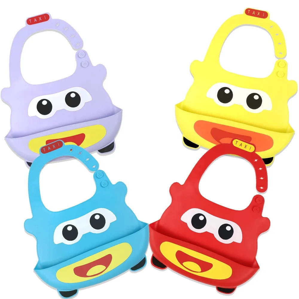 

Baby Bib with Your Brand LOW MOQ Colorful Design ODM Factory Price Silicone Bibs Animal Waterproof Custom Private Logo Silicone
