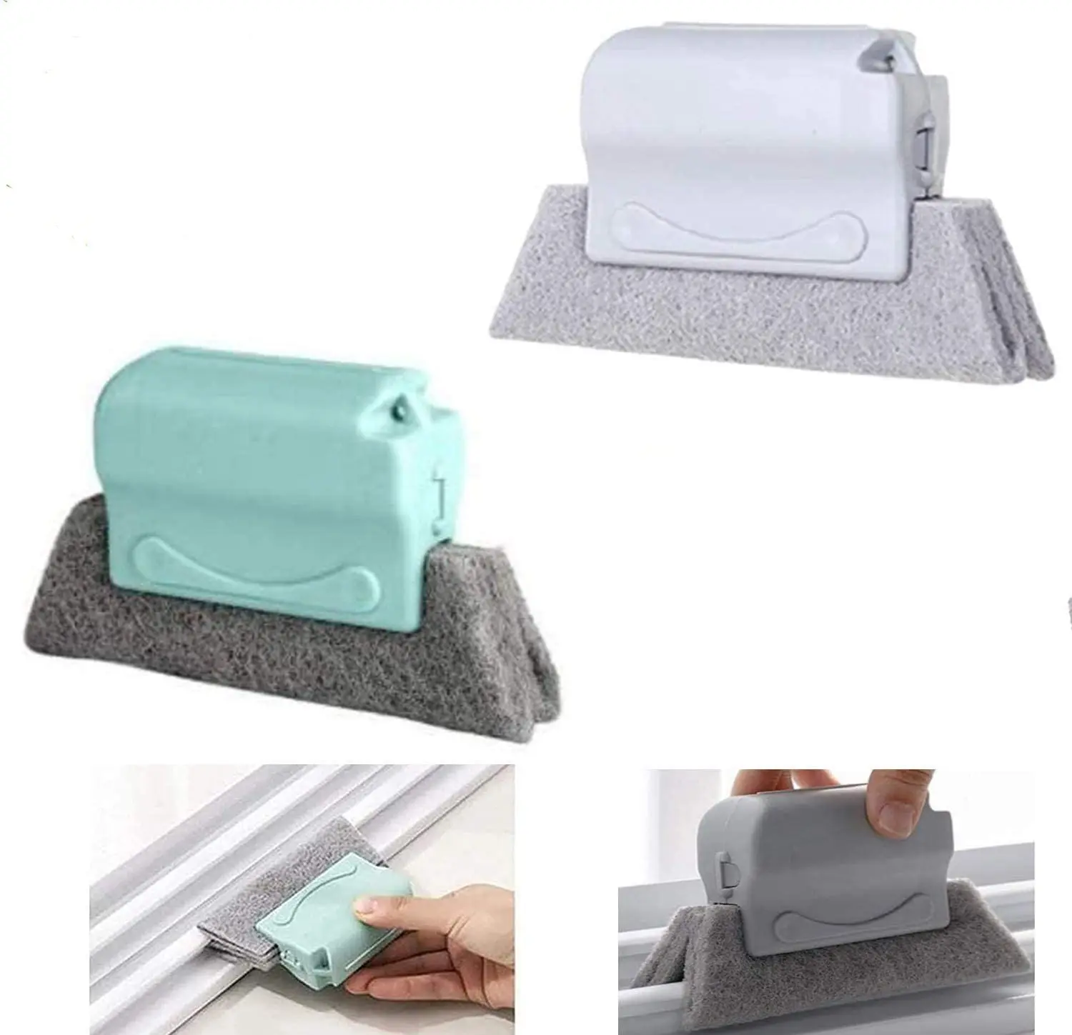 

Window Slides Gaps Groove Cleaning Brush Hand-held Cleaning Tools Brush Scouring Pad, Customized