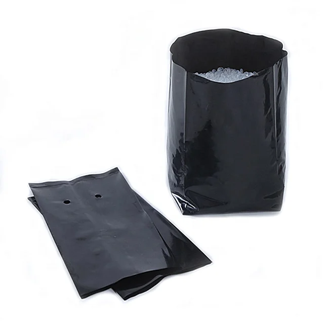 

20 gallon poly plastic seedling planting plant bags, White or black