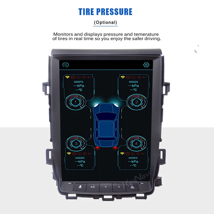 

KiriNavi Vertical screen android 7.1 12.1'' car multimedia system for toyota Alphard 2007 - 2013 with 2 din car dvd player