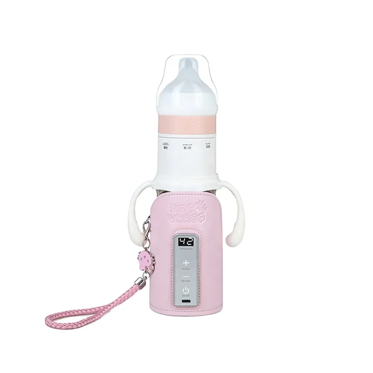 

2019 New style smart bottle thermostat milk jacket heating travel portable baby bottle instant milk powder box, Blue,pink