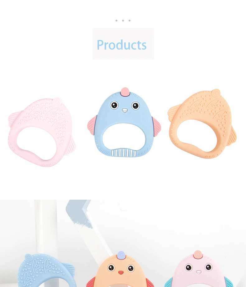 silicone baby teether soft