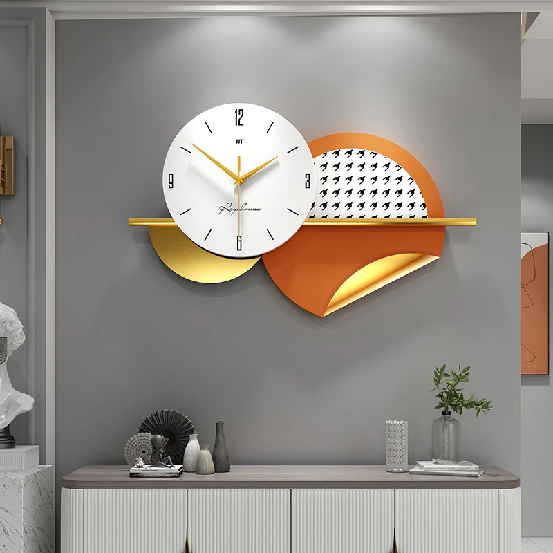 

Nordic Creative Art Wall Clock For Office Bedroom Luxury Big Metal Wall Decor Clock