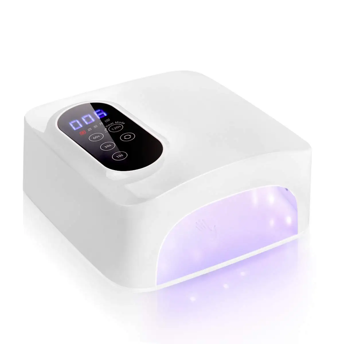 

72W Cordless Led Nail Lamp, Rechargeable LED Nail Dryer, 15600mAH Wireless Fast Nail Polish Curling, White//pink