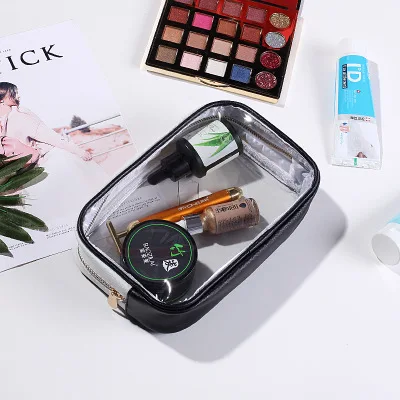 

black pvc cosmetic bag