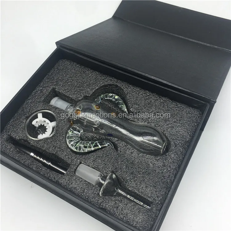 

2021 New Arrival Glass and Smoking Sets Nectar Pipes Collectors Steel Nail with 14mm Glass + Titanuim or Steel Silicone for 14mm