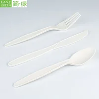 

100% Compostable Forks Spoons Knives bio Cutlery Combo Set