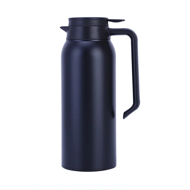 

New hot selling stainless steel black and white simple thermal pot with handle high grade business office gift hot pot, Colorful