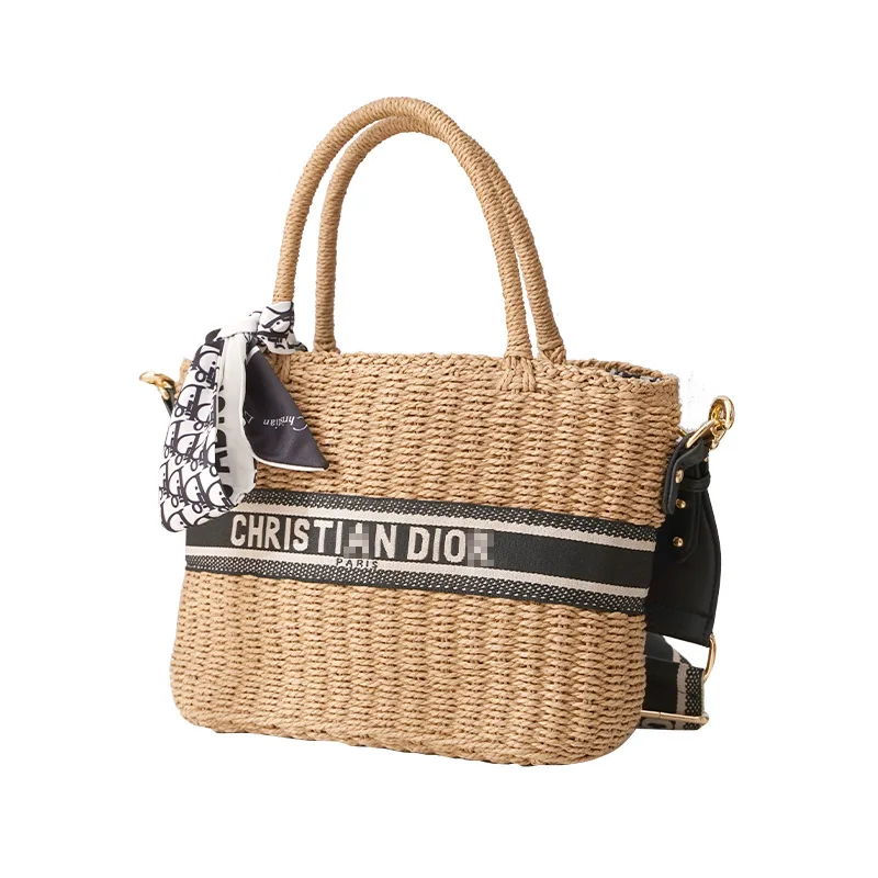 

Rts 2022 Summer Popular Papyrus Woven Premium Beach Handbag For Lady Can Be Customized Straw Women's Bags