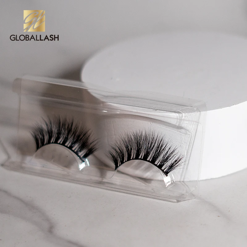 

25Mm Fluffly 3D 100% Real Mink Eyelashes Eyelash Vendor Customized Box, Natural black