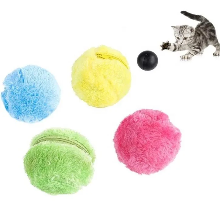 

Amazon Hot Sell Interactive Pet Dog Toy Electronic Plush Cat Toy Ball