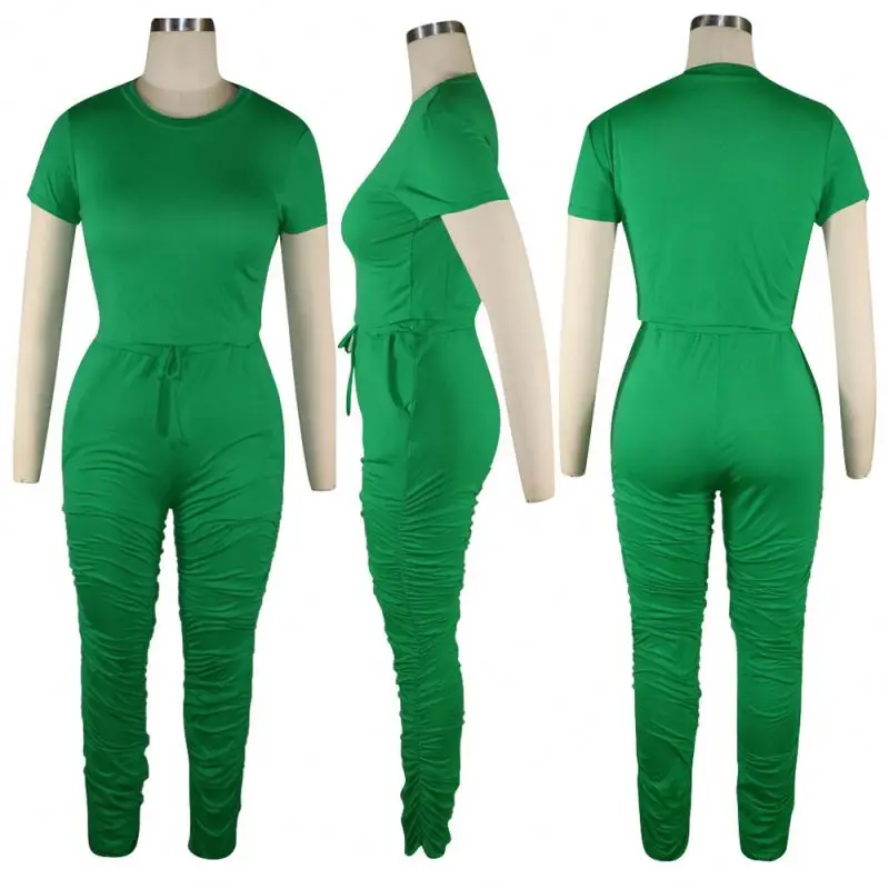 

Sexy 2 Piece Set Women Stacked Pants two piece lounge set for women Matching Stacked Pants