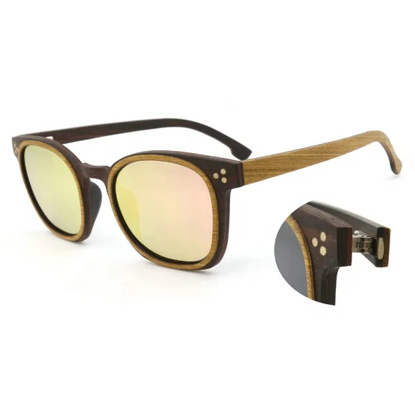 

Handmade Colored wooden frame sunglasses Polarized women men multi-color sun glasses Beach Anti-UV eyewear