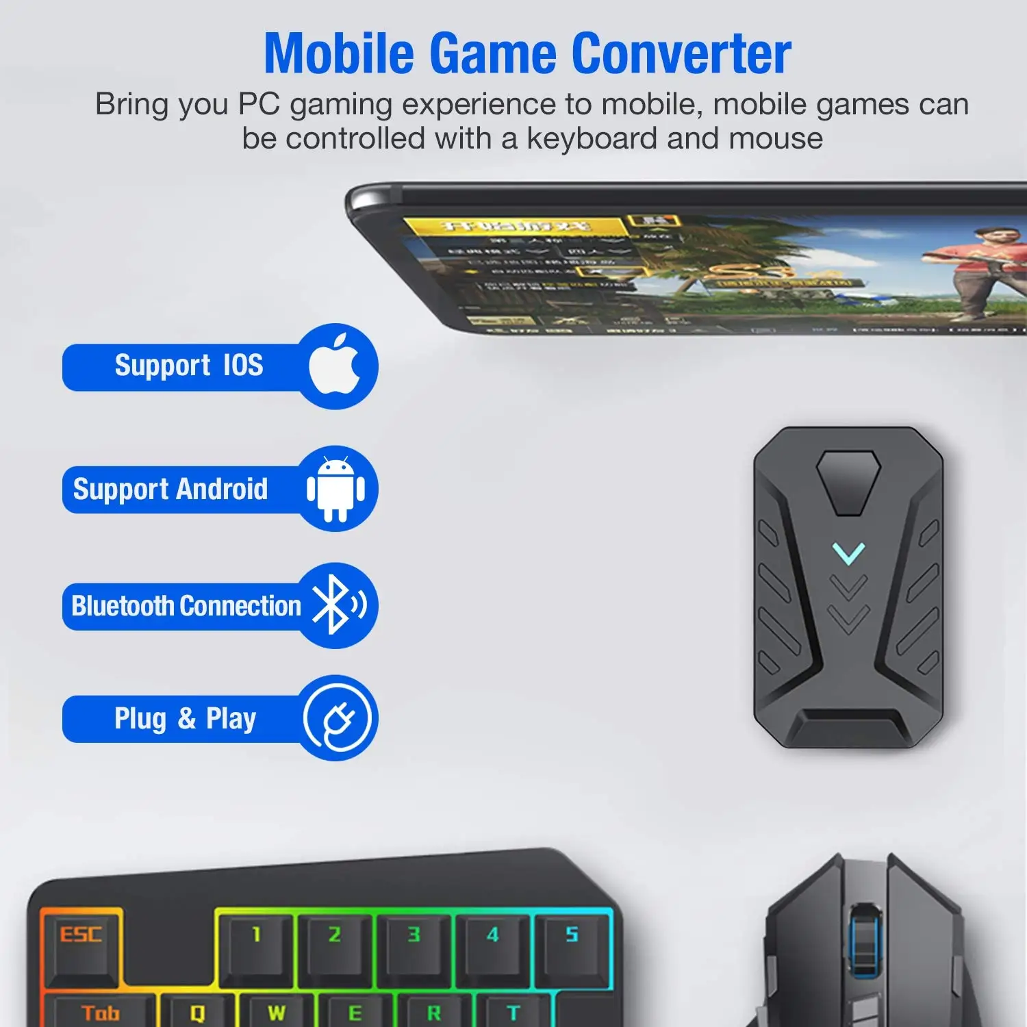 Android And ios 4 in 1 Mobile Game Combo Pack With Keyboard And Mouse