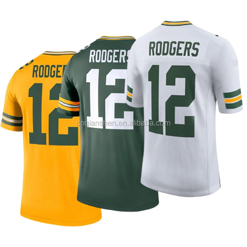 

Aaron Rodgers 12 American Football Club Uniform Jersey Top Quality Stitched Mens Sports Shirt Wear Cheap Dropship Wholesale