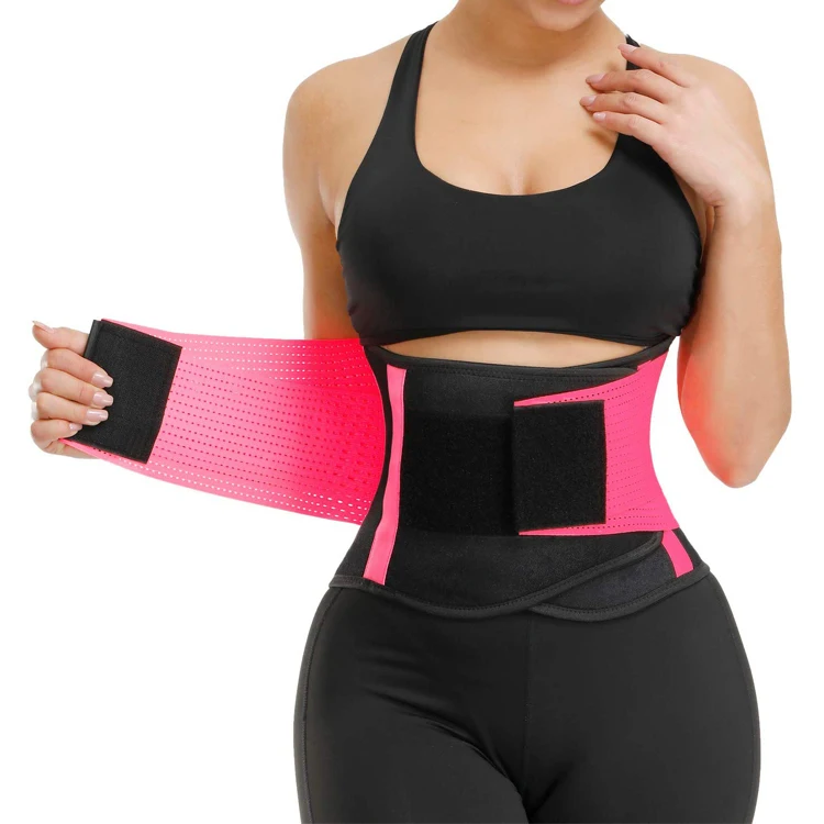 

Hot Sales Neoprene Women Sport Support Belt Custom Logo Sweat Waist Slimming Trimmer Belt Waist Trainer For Gym