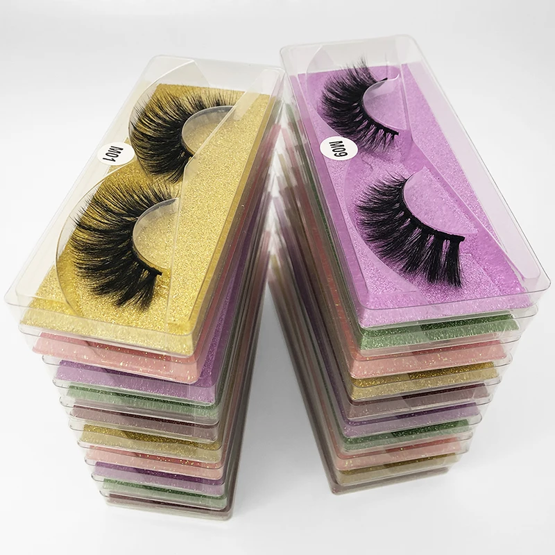 

m01 - m10 lashes3d mink wholesale vendor 13 mm 15 mm faux mink eyelashes 3d false lashes