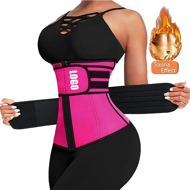 

Better Front Zipper And Belt Steel Boned Compression Custom Private Label Plus Size Neoprene Waist Trainer