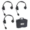 Wireless Foldable Headset 3 pack CAME-TV WAERO Duplex Digital with Hardcase