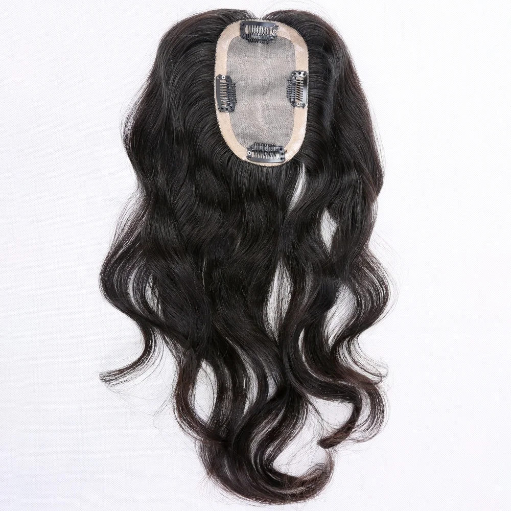 

Stock Mono Silk Base European Human virgin Hair Women Topper