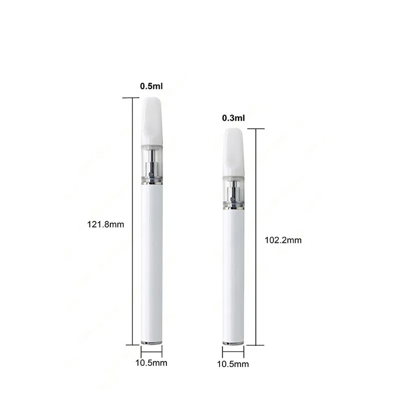 

Wholesale Portable Custom ceramic coil .5ml Empty Vape Disposable Cbd Vape Pen rechargeable disposable vape, Clear tips