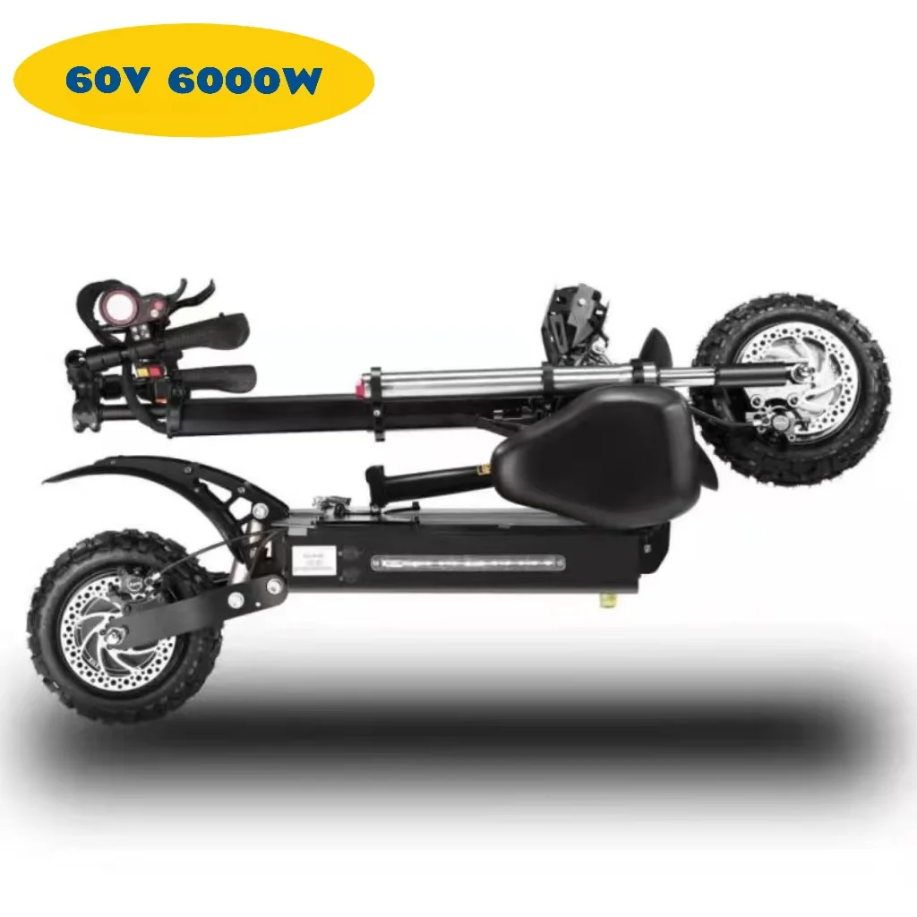 

EU US Warehouse E5B Escooter 8000W 2*4000W 85KM/H E Scooter 11inch 60v 60ah 35ah big Fat Tire Off Road Electric Scooter