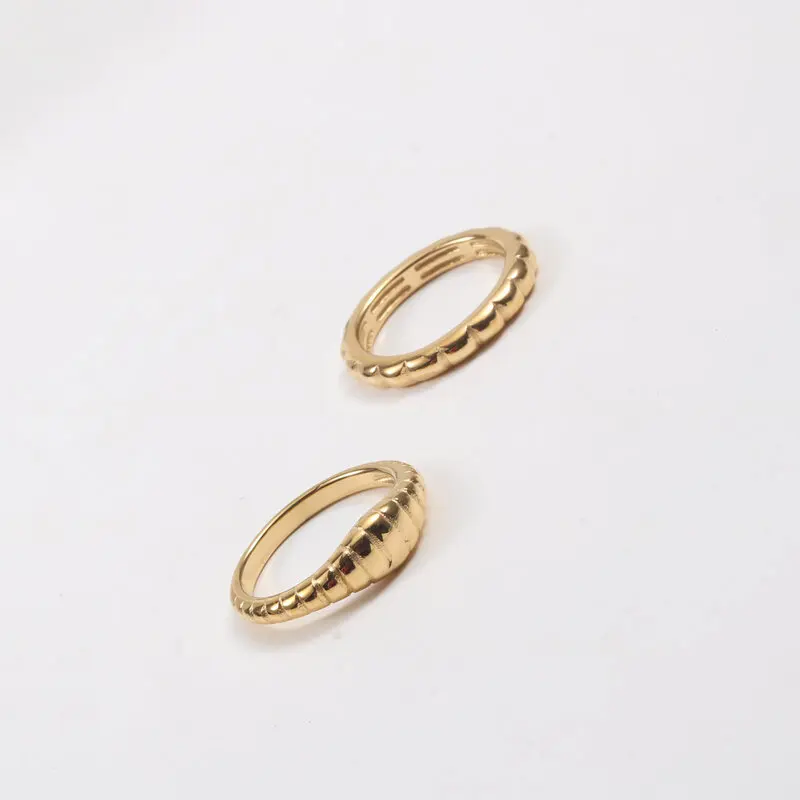 

Joolim High End 18K Gold Plated Narrow Croissant Rings for Women Finger Ring