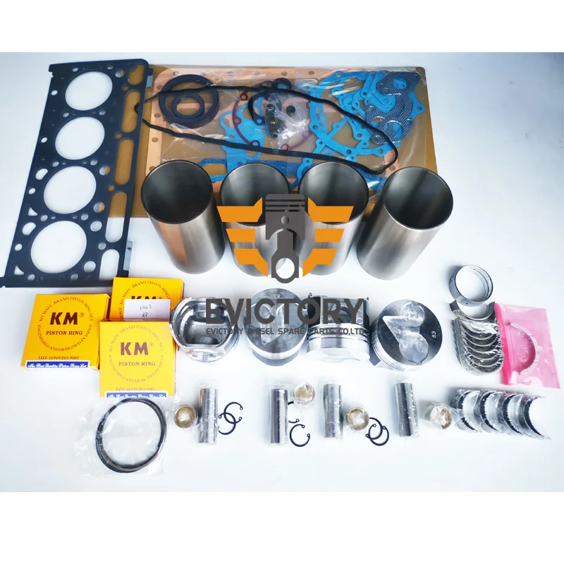 

For kubota V2003T V2003 rebuild kit piston liner cylinder gasket bearing