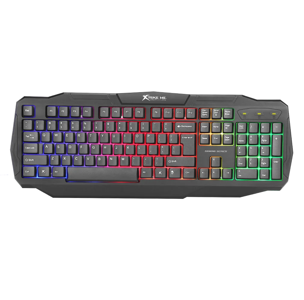 

XTRIKE ME KB-302 104 keys Wired Gaming Keyboard ergonomic rainbow LED backlit pc keyboard gamer for desktop laptop gamer