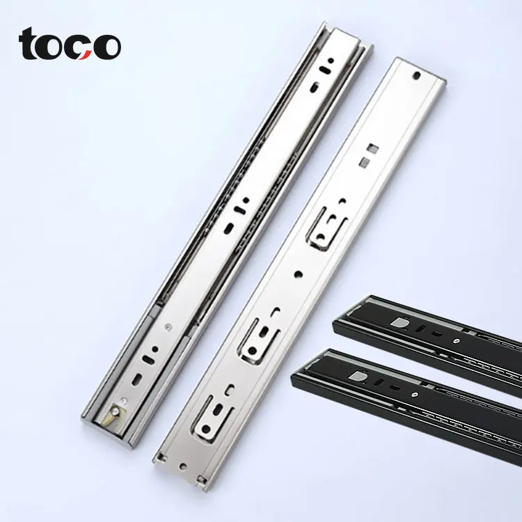 Toco Full Extension Ball Bearing Rail Drawer Sliders Width 20mm Track Telescopic Channel Furniture Drawer Slide