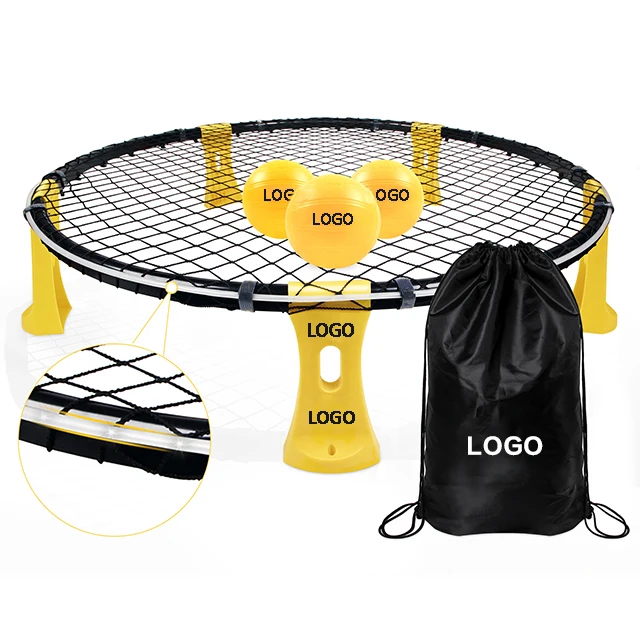 

High Quality OEM Roundnet Ball Outdoor Backyard Sports Beach VolleyBall Game 3 Ball Set with LED Strip Light