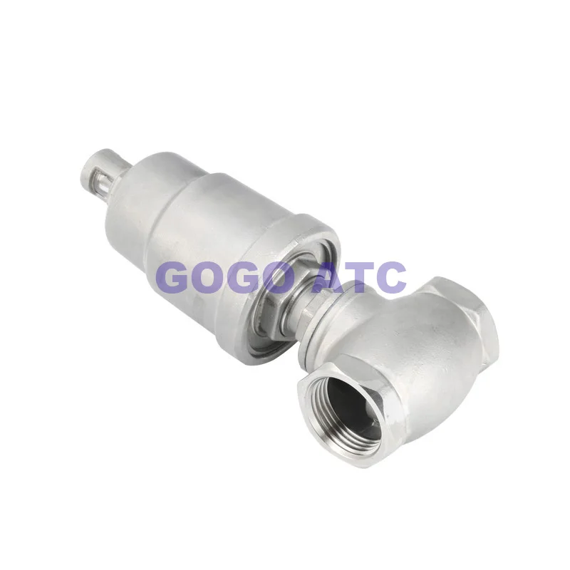 LTH-GD Solenoid Valve Angle seat Valve Female Thread Pneumatic steam Stainless Steel 304 Head Plastic Head T-Type Water Valve Cut-Off Dryer Drum Valve Quick Connect 