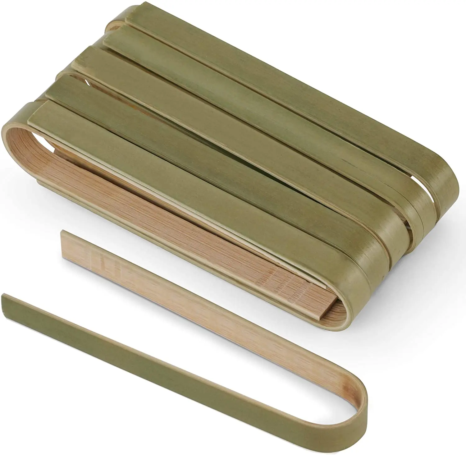 

Natural Green Color Wooden Tongs Mini toaster tongs for Cooking Mini Bamboo Tongs for the Kitchen Disposable Cooking Utensils