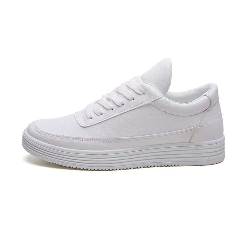 

Custom Model Simple Men's Sports Shoes Solid Color Thick Bottom Breathable Low-top Lace-up Men's Skateboard Shoes