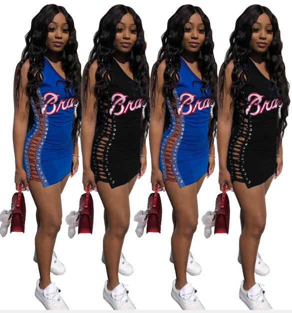 

2020 Wholesale Hot Summer Women Casual Club Dresses, Picture color