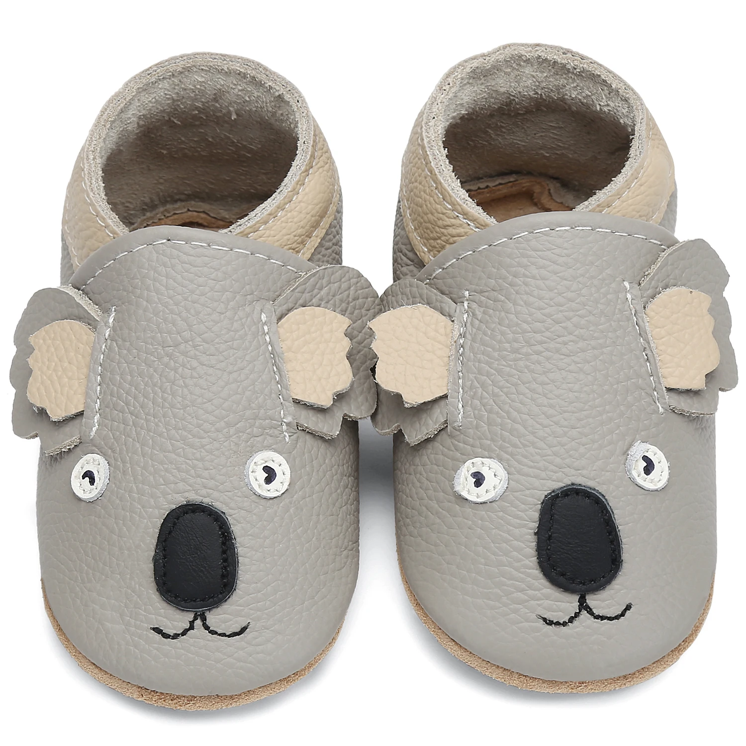 

Cute Animals Cartoon Toddler Shoes Trendy Newborn Soft Sole Anti-Slip Baby Casual Shoes, Grey